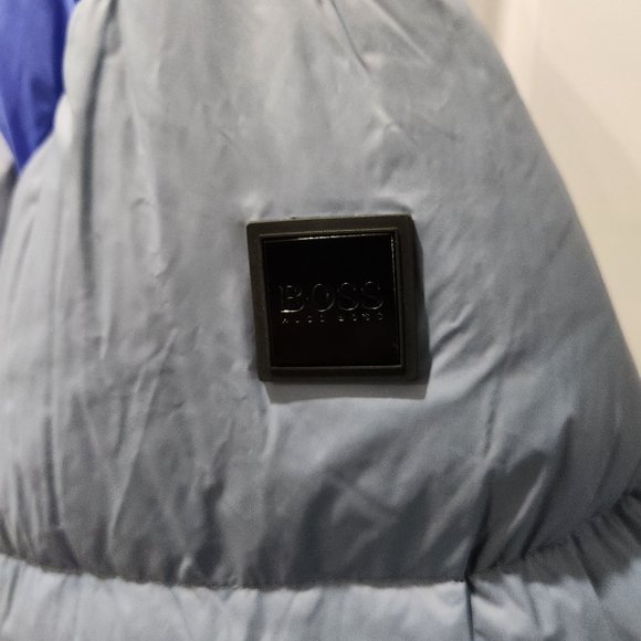 BOSS Logo-Patch Reversible Hooded Padded Jacket - Picture 3 of 15